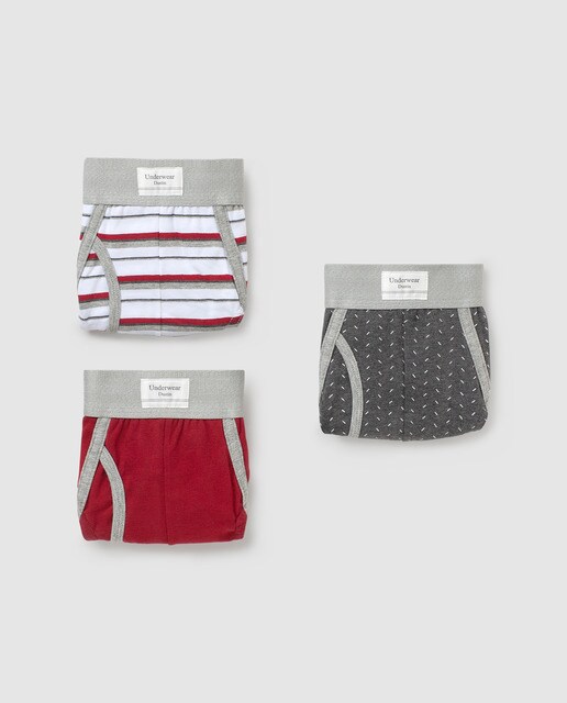 Pack de três slips de homem em várias cores