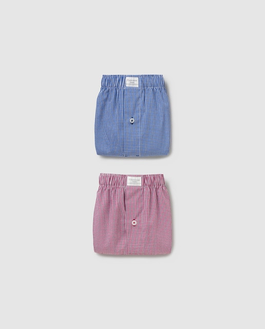 Pack de dois boxers de tela de homem de várias cores