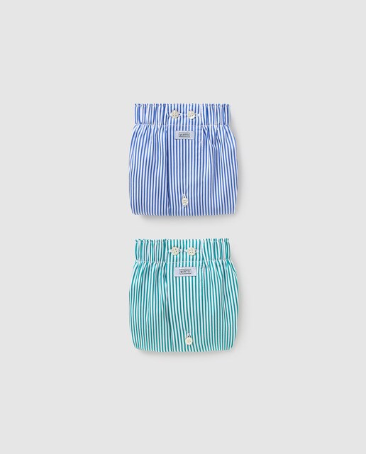 Pack de dois boxers de tecido multicolor