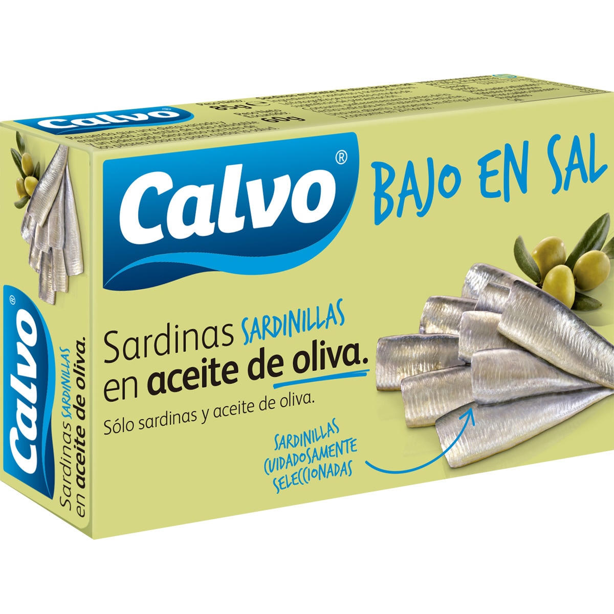 Buy low salt small sardines in olive oil tin 60 drained weight g