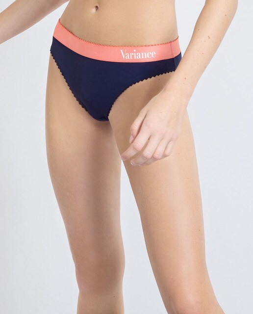 Cueca Positive lisa com logótipo da marca