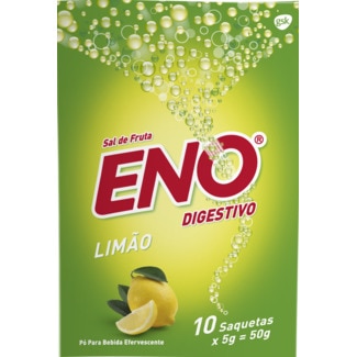 Eno Digestivo Pó para Bebida Efervescente de Limão Pack 10 embalagem 5 g