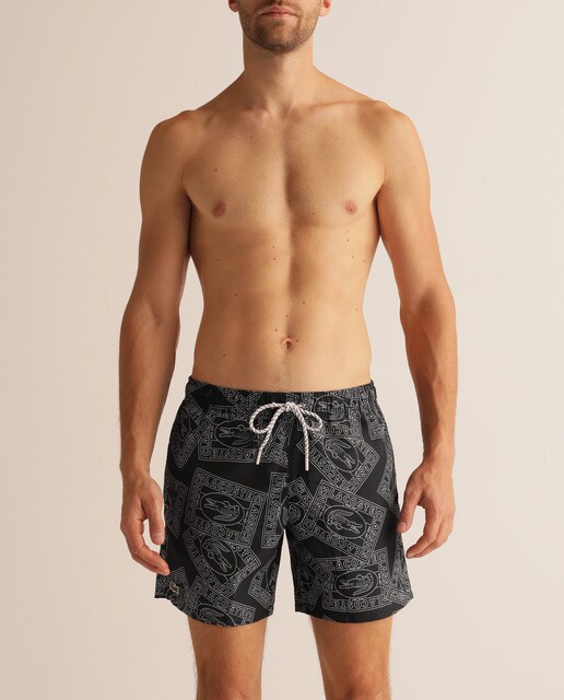 lacoste swim shorts black