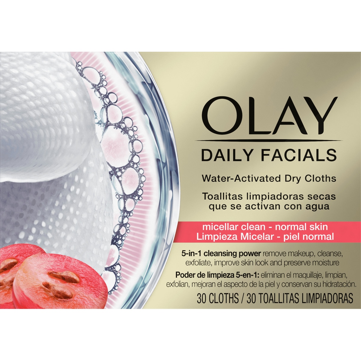 Micellar cleaning dry cleansing wipes activated with water box 30 units