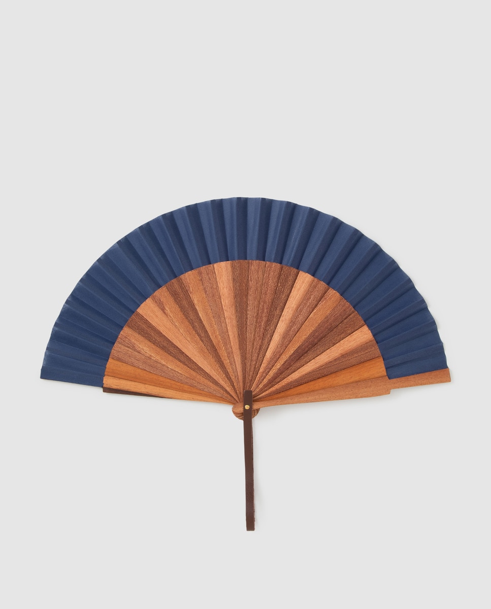 Abanicos Garcia - Abanico ecológico Garcia de madera con paisaje en marrón.