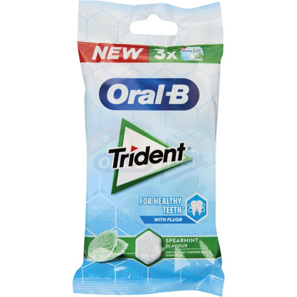 Pastilhas Spearmint Sem Açúcar Pack 3 Embalagem 17 G · Oral-B Trident ...