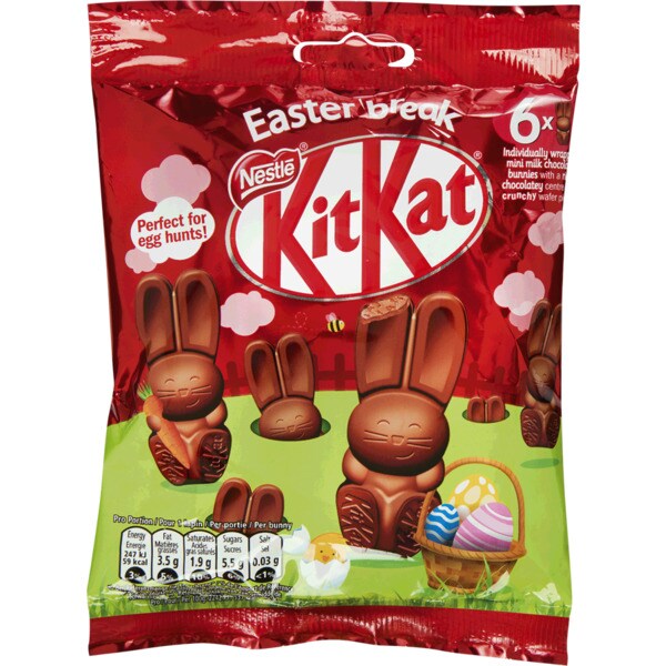 Mini Coelhos de Chocolate embalagem 65 g · Nestlé Kit Kat