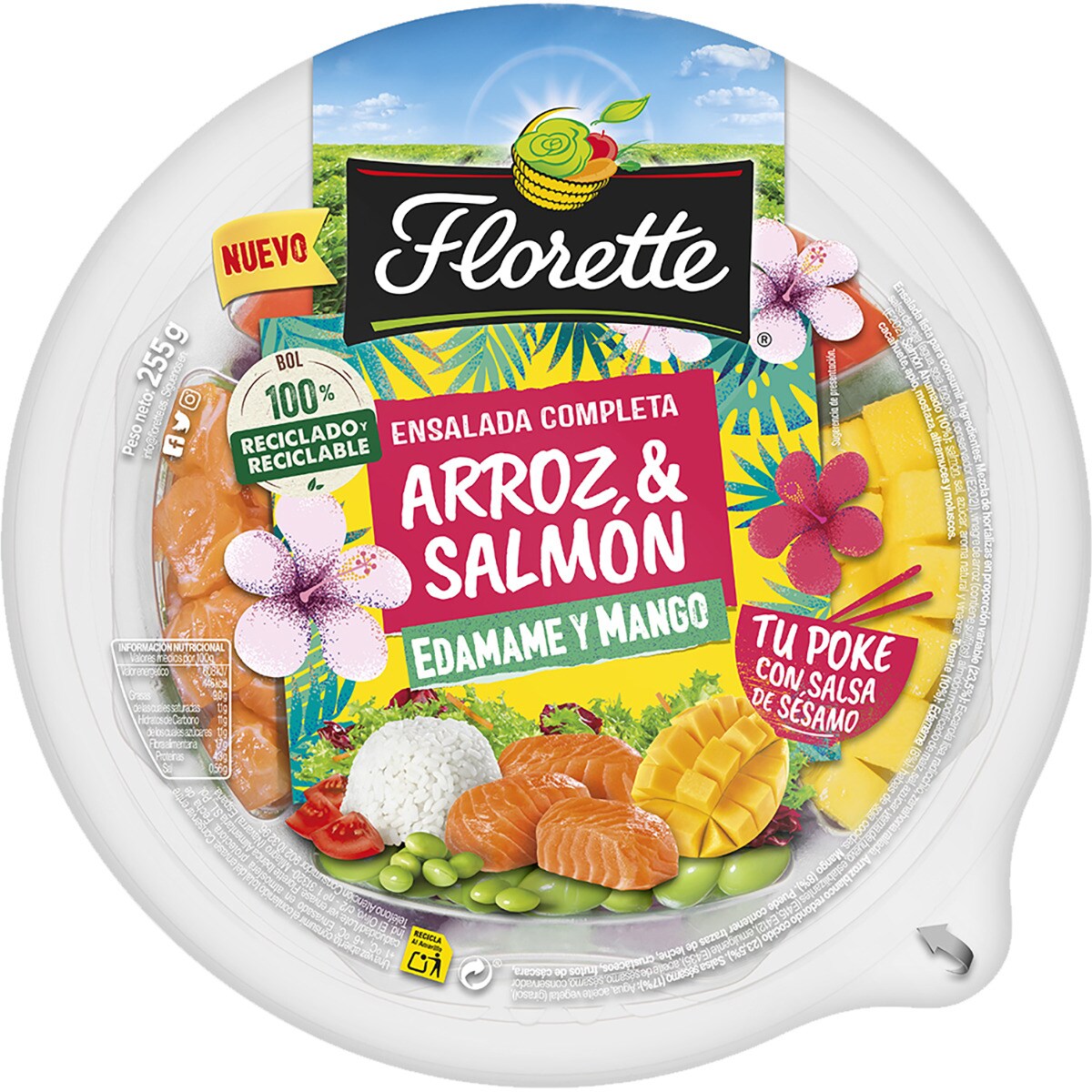 Comprar Ensalada Completa de arroz & salmón con Edamame y mango tarrina