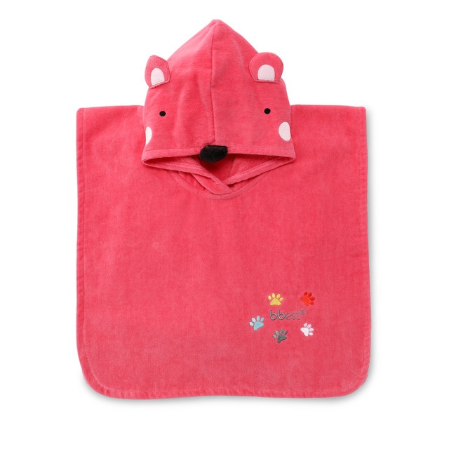 Capa de Baño bbest con Capucha Osito rosa