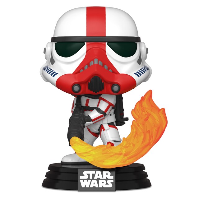 Figura Funko POP Star Wars Serie El Mandaloriano Stormtrooper Lanzallamas.