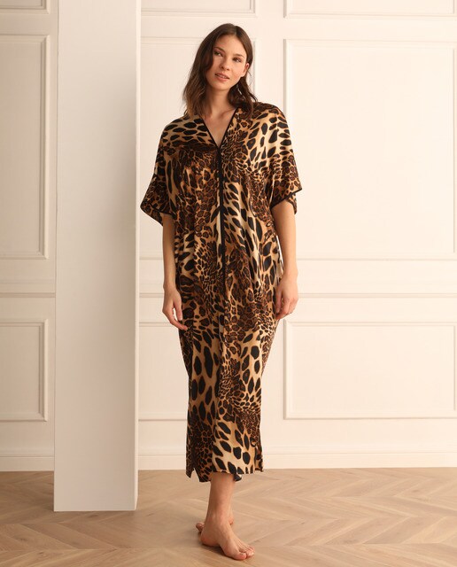 Natori - Caftán Largo Animal Print
