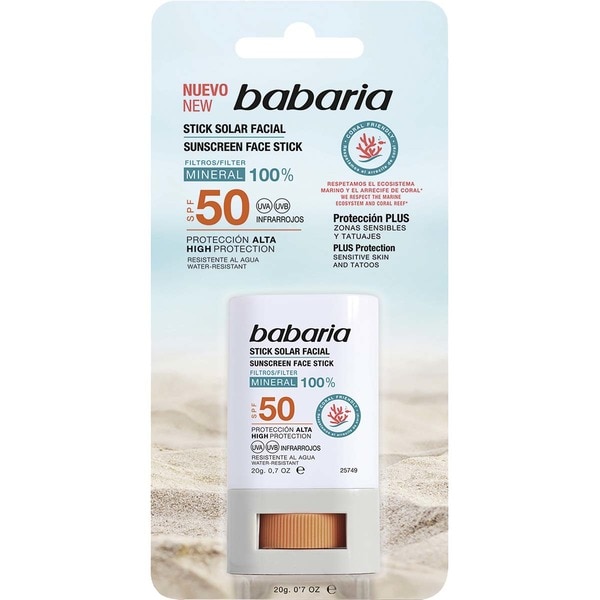 stick solar facial SPF-50 resistente al agua envase 20 g