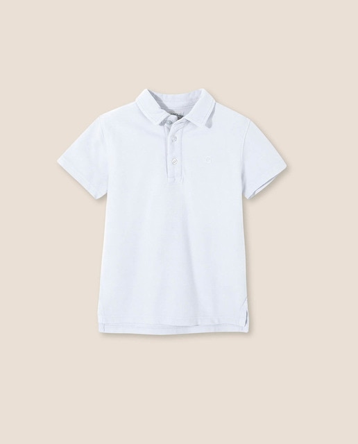 plain white polo shirt