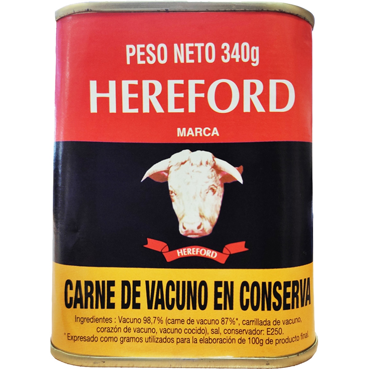 Carne de vacuno en conserva lata 340 g · HEREFORD · Supermercado El Corte Inglés El Corte Inglés Carne de vacuno en conserva lata 340 g · HEREFORD · Supermercado El Corte Inglés El Corte Inglés