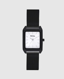 Pontina C710675 women's black steel mesh watch