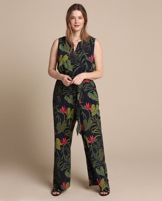 plus size cheetah jumpsuit