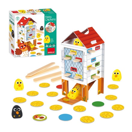 Juego de mesa competitivo Happy Chicken Juguete de Madera 