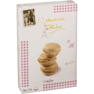 MACARONS DE PAULINE Vanilla cream filled biscuits case 72 g