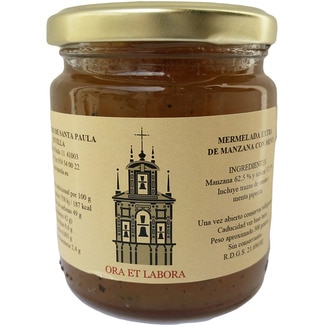 ORA ET LABORA apple and mint jam jar 300 g