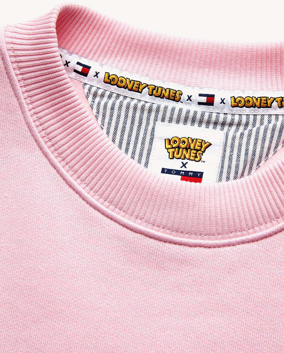 Sudadera de mujer Tommy Jeans X Looney Tunes cuello redondo y manga