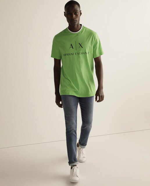 armani exchange green t shirt