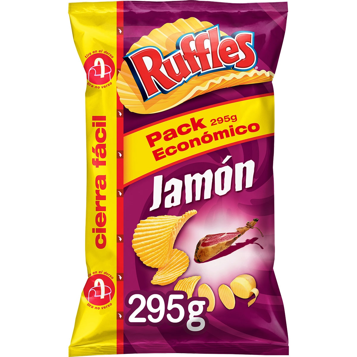 Patatas Fritas Onduladas Sabor Jamón Sin Gluten Bolsa 295 G · Ruffles · Supermercado El Corte Inglés 8971