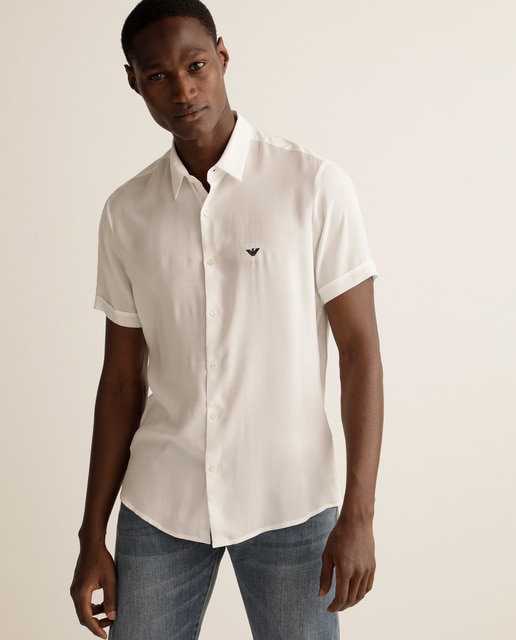 camisa blanca armani