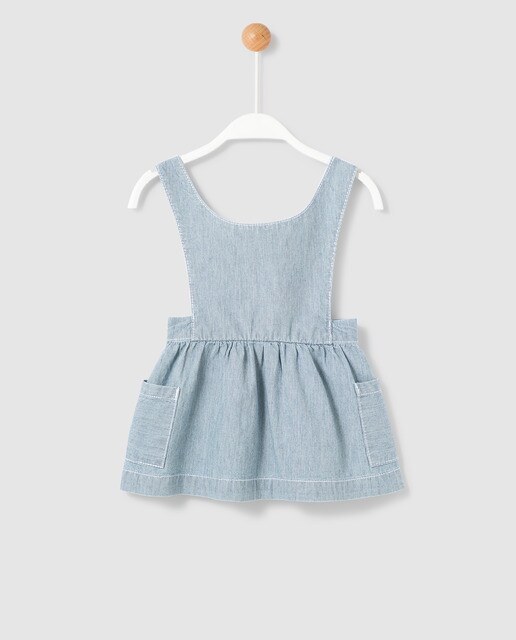 Robe Salopette En Jean Bebe Fille A Rayures Bleu Clair Mode El Corte Ingles