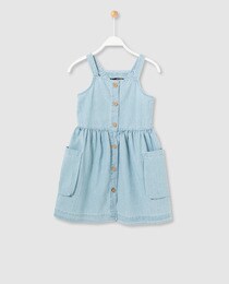 pale blue denim dress