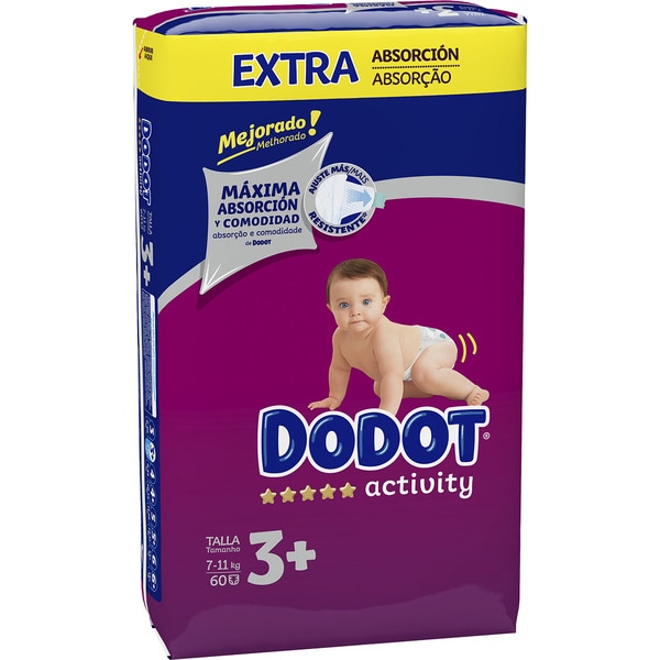 60 Pa/ñales Pa/ñales Talla 3plus 7-11 killogram Dodot Protection Plus Activity