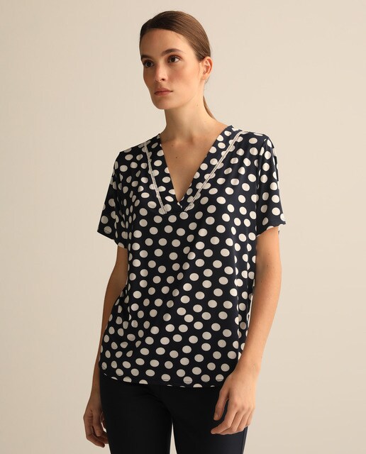 Blanxart - Camiseta De Mujer Punto Manga Corta