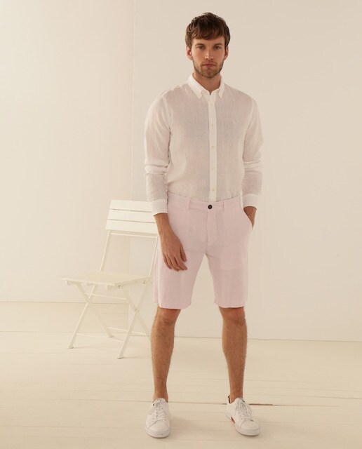 mens pink bermuda shorts