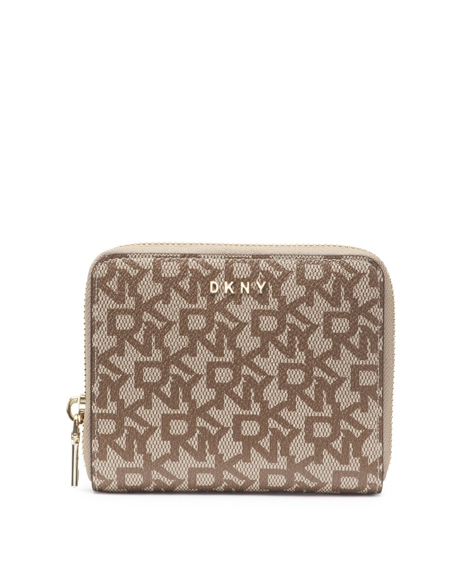Compare dkny women's medium tan printed wallet with zip, natural