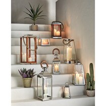 El Corte Inglés Chipre nickel and wood lantern