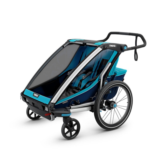 Silla de paseo gemelar Thule Chariot Cross 2 azul