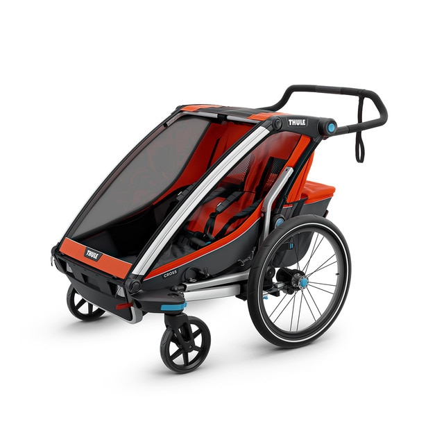 Silla de paseo gemelar Thule Chariot Cross 2 naranja