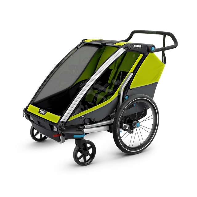 Silla de paseo gemelar Thule Chariot Cab 2 verde