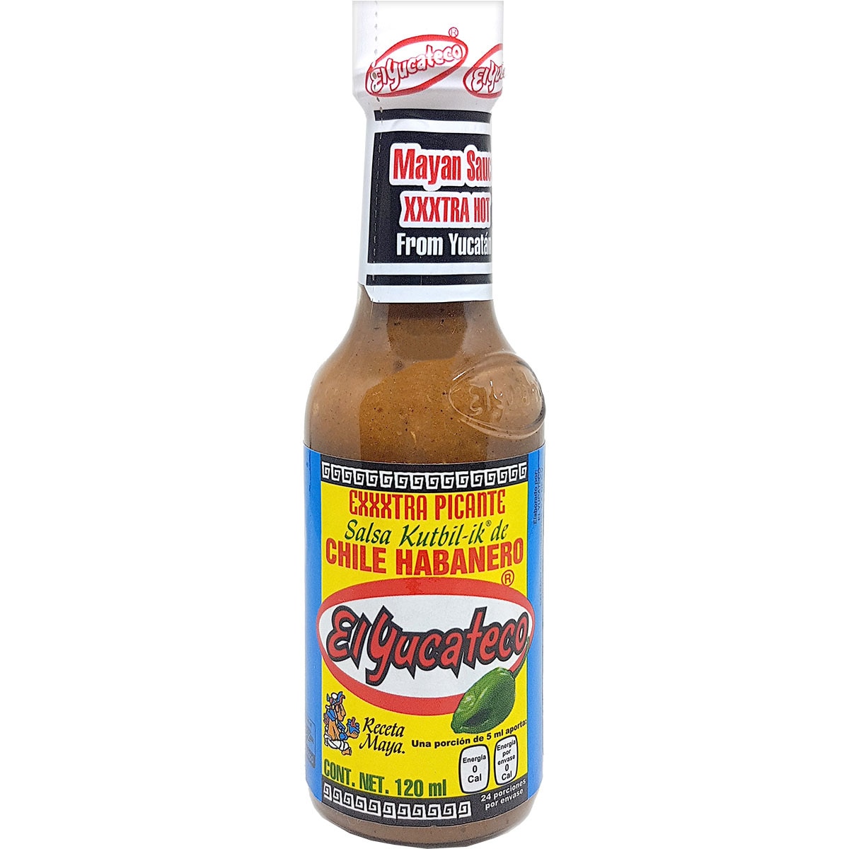 Salsa kutbilik extra picante chile habanero botella 120 ml · EL