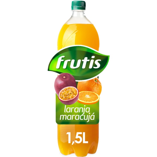 Refrigerante de Laranja e Maracujá sem Gás garrafa 1,5 L
