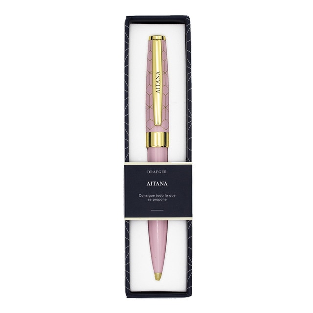 Bolígrafo Aitana Draeger Rosa y Oro.
