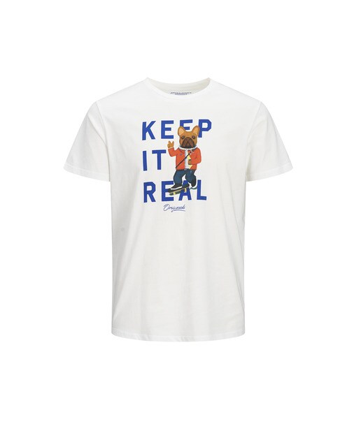 camiseta blanca jack and jones