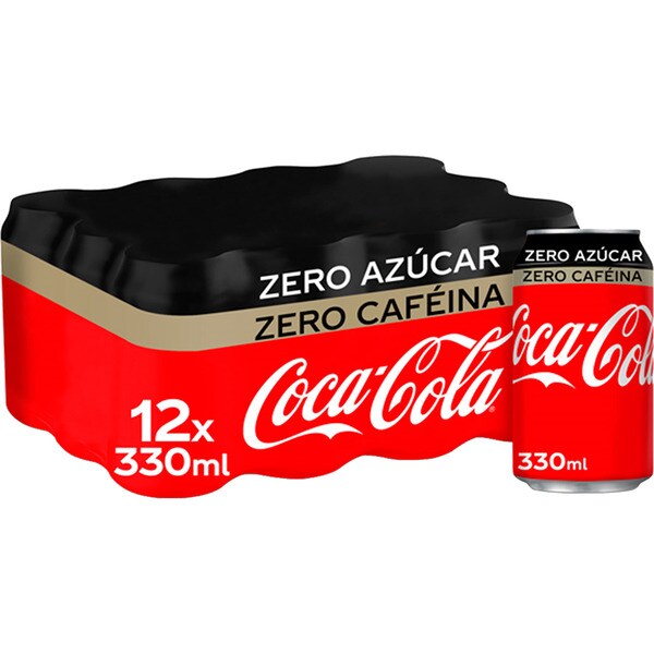 Kaufen Zucker ZERO KOFFEIN ColaErfrischungsgetränk 12erPack Dosen 33 cl · COCACOLA ZERO