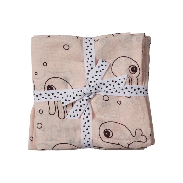 Juego de 2 muselinas (70 x 70 cm.) Done by Deer Sea friends rosa