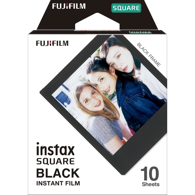 Película Instantánea Fujifilm Instax Square 10 Hojas Marco Negro.