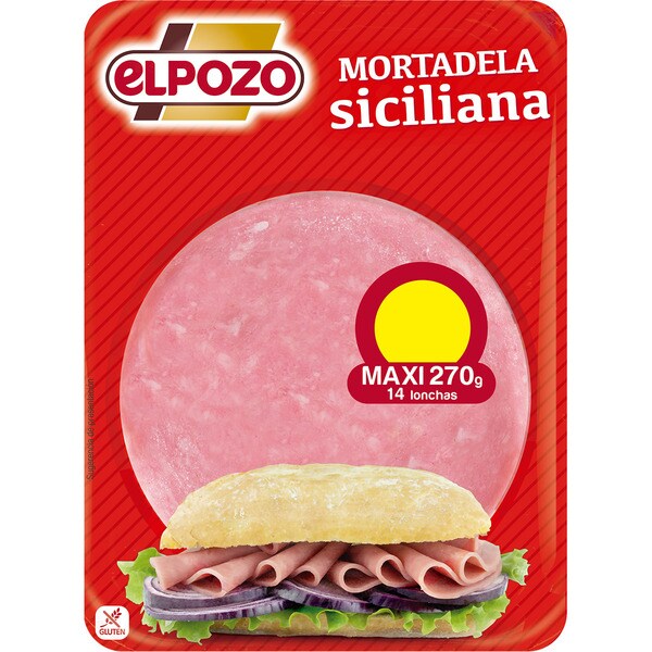 Comprar mortadela siciliana en lonchas sin gluten envase 270 g · ELPOZO