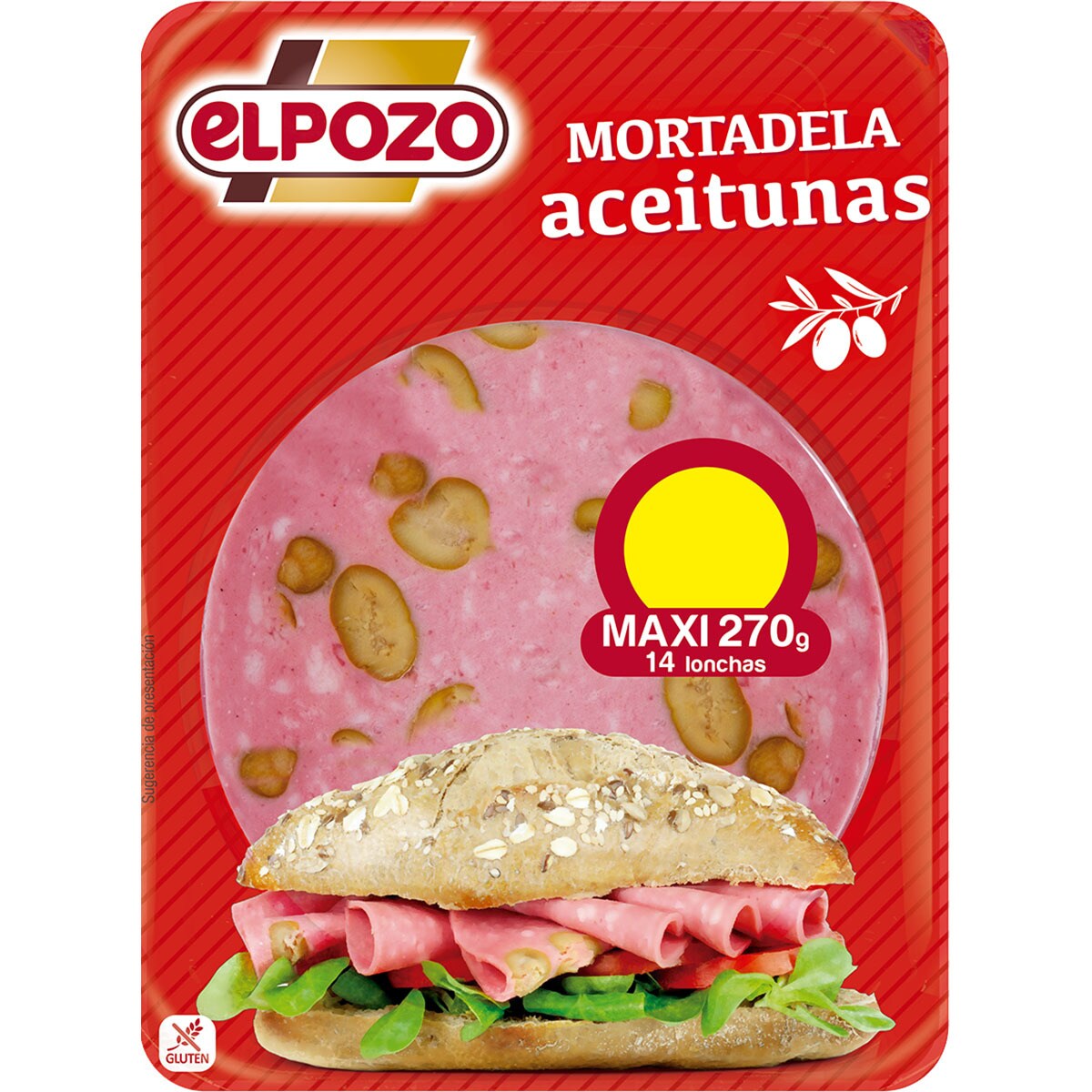 Comprar mortadela con aceitunas en lonchas sin gluten envase 270 g