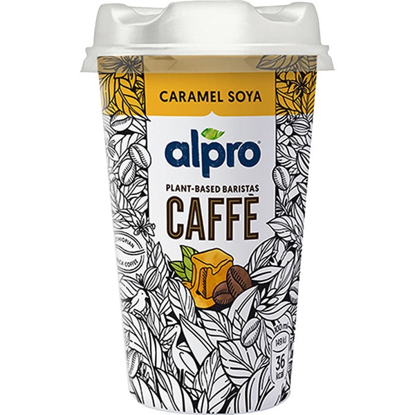 ALPRO bebida vegetal de soja con café y caramelo vaso 206 g sin gluten sin lactosa