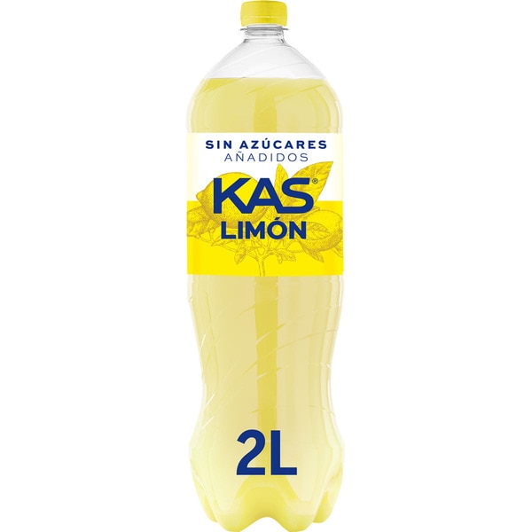 KAS refresco de limón sin azúcares añadidos con gas botella 2 l