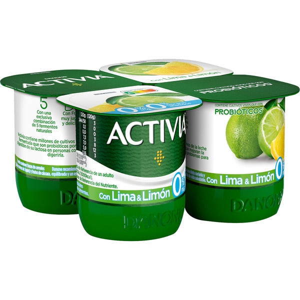 Fatfree bifidus with lemon and lime no added sugar, glutenfree 4pack