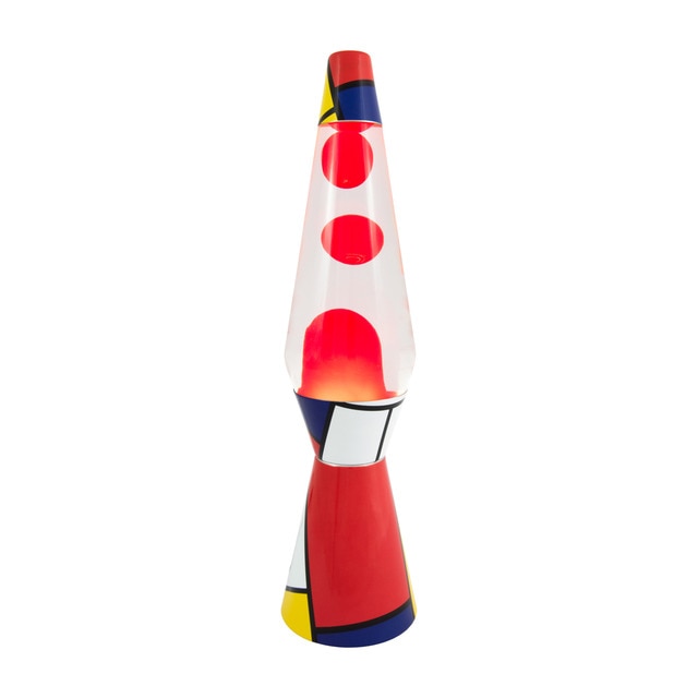 Lámpara de Lava Fisura Bullet Base Mondrian Roja